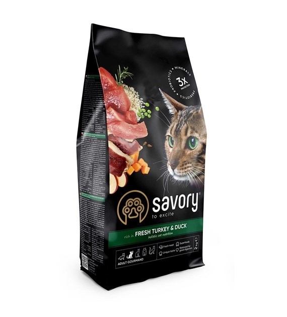 Savory Sterilised indyk, kaczka adult 2 kg