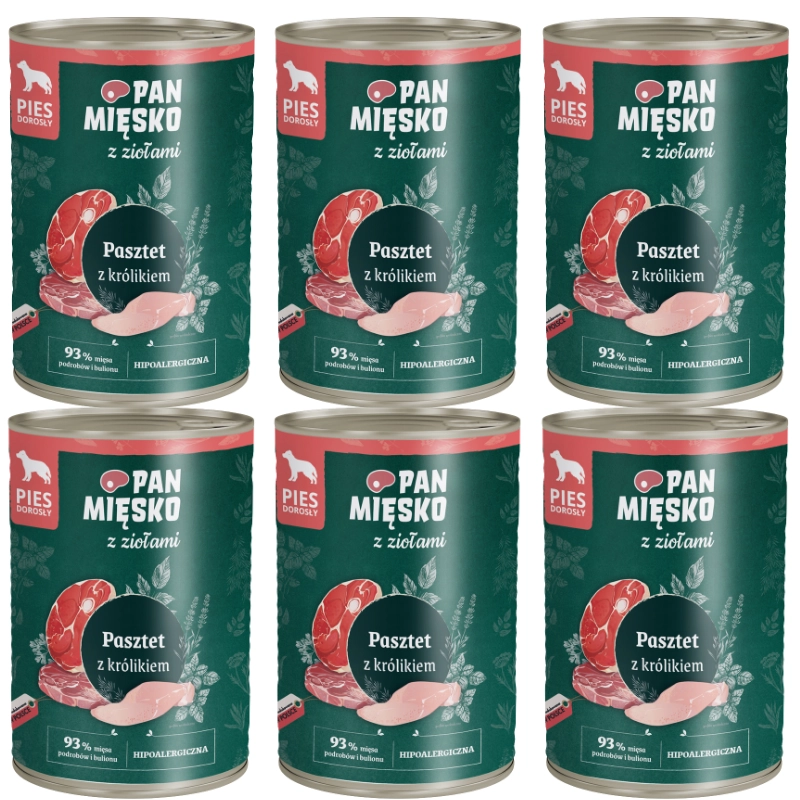 Pan Mięsko z Ziołami królik 400 g × 6