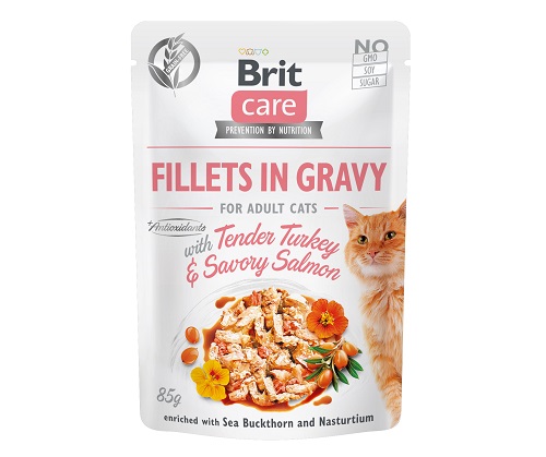 Brit Care indyk, łosoś w sosie 85 g × 6