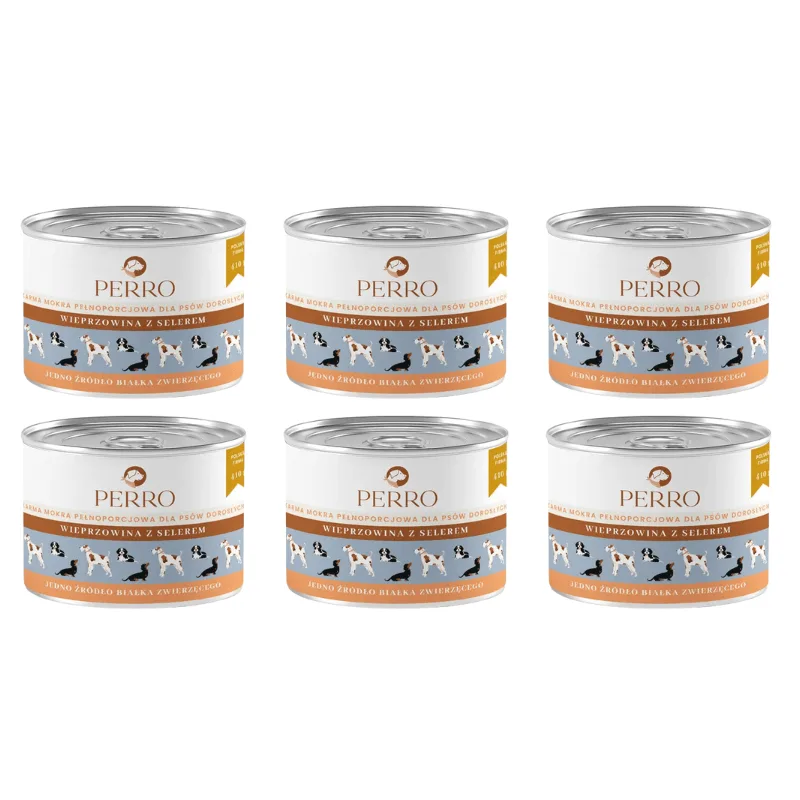 Perro wieprzowina z selerem adult 410 g × 6