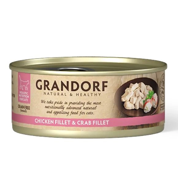 Grandorf krab, kurczak kawałki adult 70 g