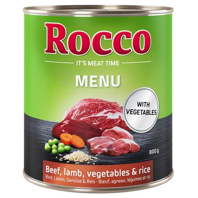 Rocco Menu jagnięcina, wołowina adult 800 g × 24