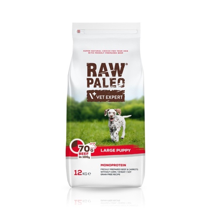 VetExpert Raw Paleo wołowina puppy duże rasy 12 kg