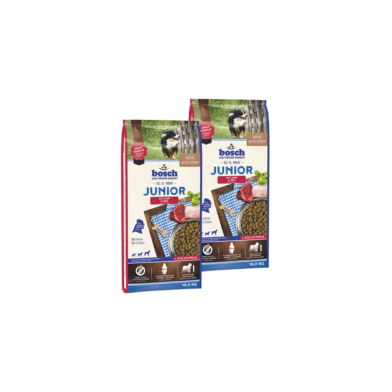 Bosch jagnięcina z ryżem junior 15 kg × 2