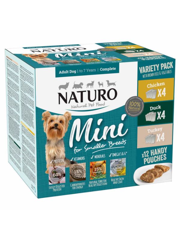 Naturo Mini kurczak, kaczka, indyk adult małe rasy 150 g × 12