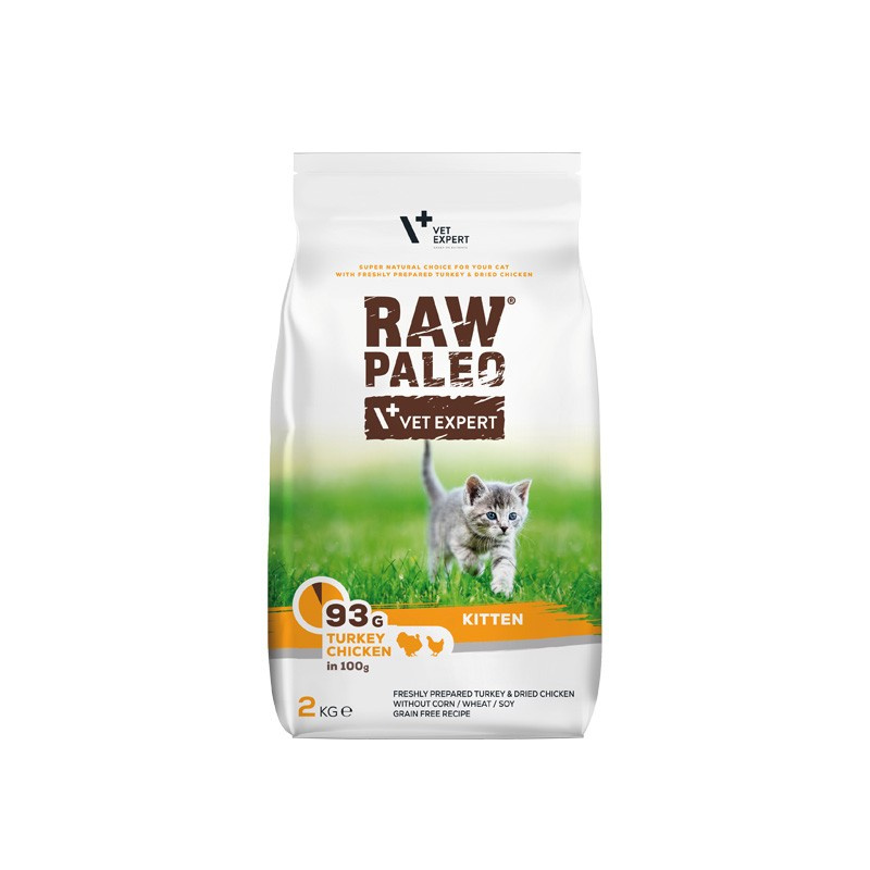 VetExpert Raw Paleo indyk, kurczak kitten 2 kg