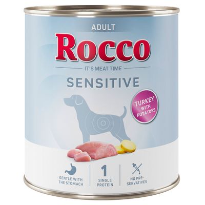 Rocco Sensitive indyk z ziemniakami adult 800 g × 24