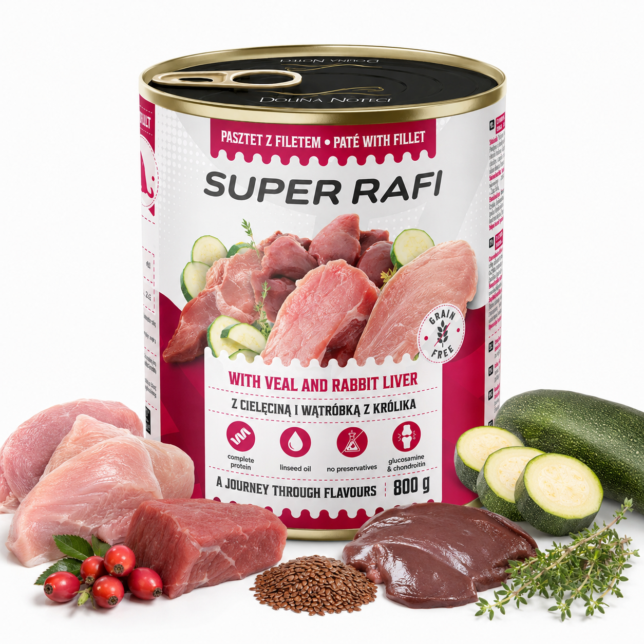 Rafi Super Rafi cielęcina, królik adult 800 g