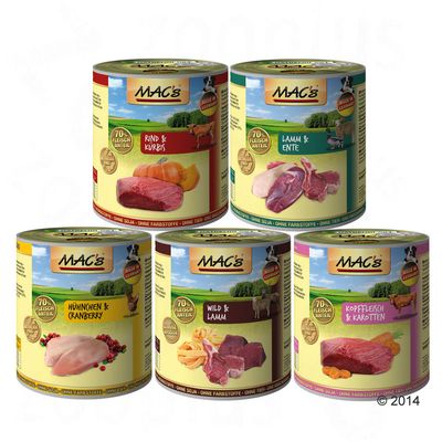 MAC's dziczyzna, głowizna, jagnięcina, kaczka, kurczak, wołowina adult 800 g × 30