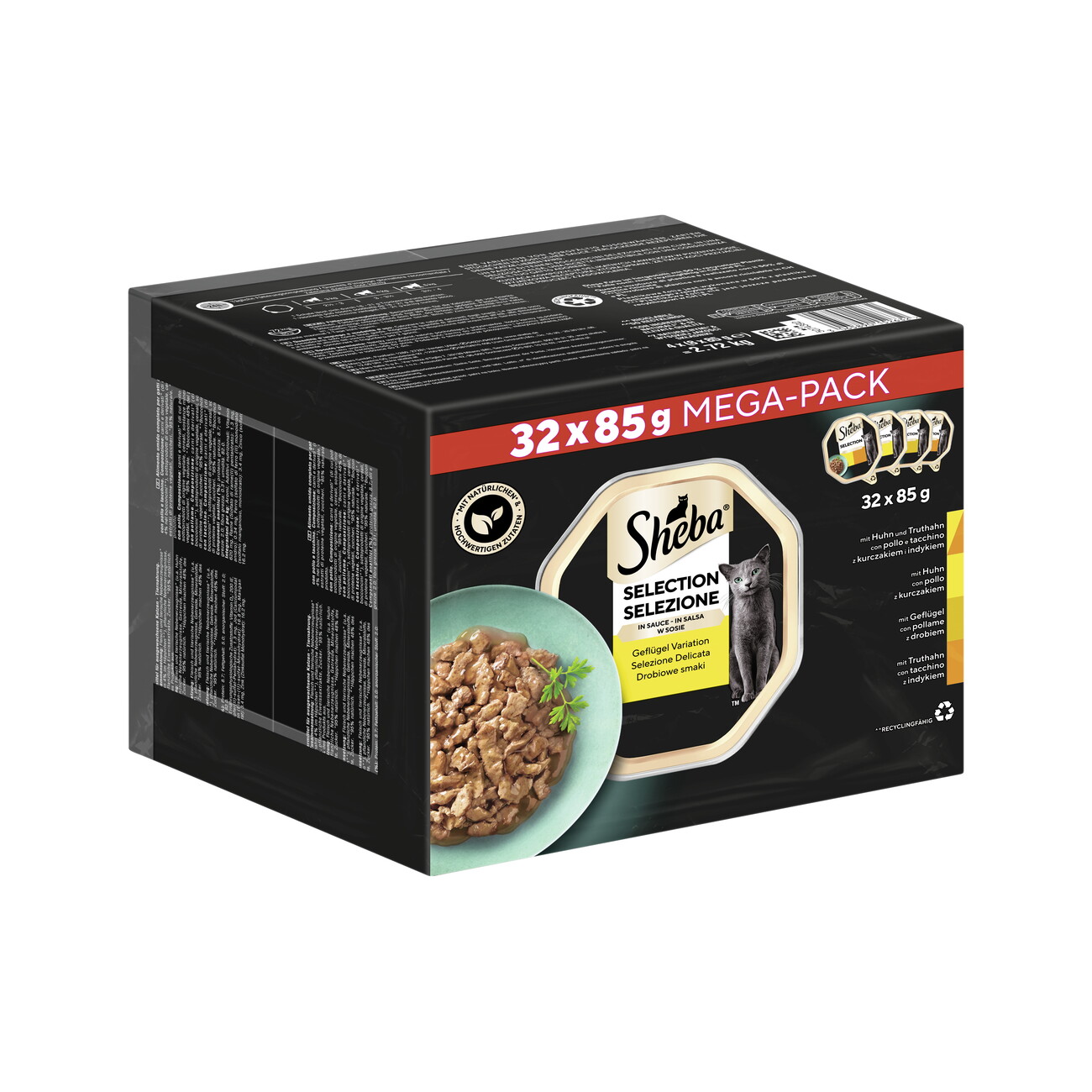Sheba Selection mix smaków w sosie adult 85 g × 32