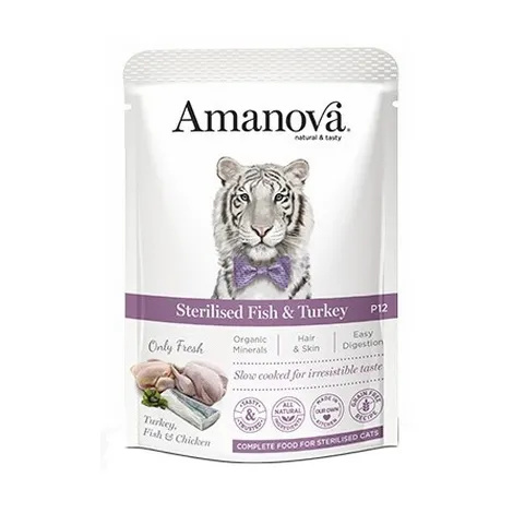 Amanova Sterilised indyk, ryby 85 g
