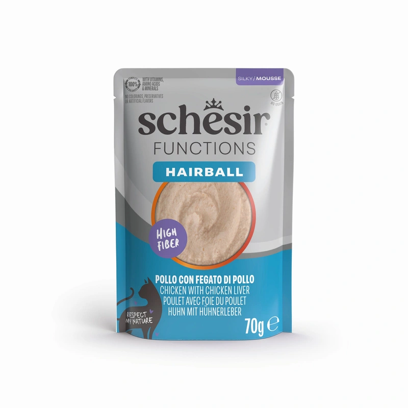 Schesir Functions Hairball kurczak, wątróbka pasztet adult 70 g