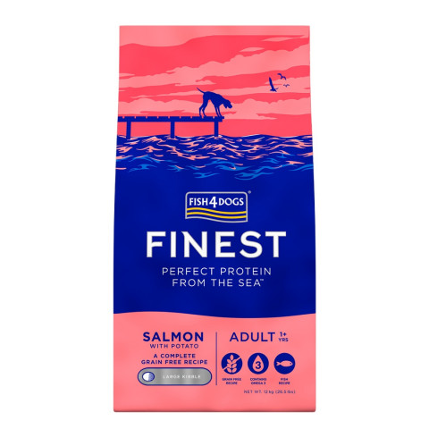Fish4Dogs Finest łosoś adult duże rasy 12 kg
