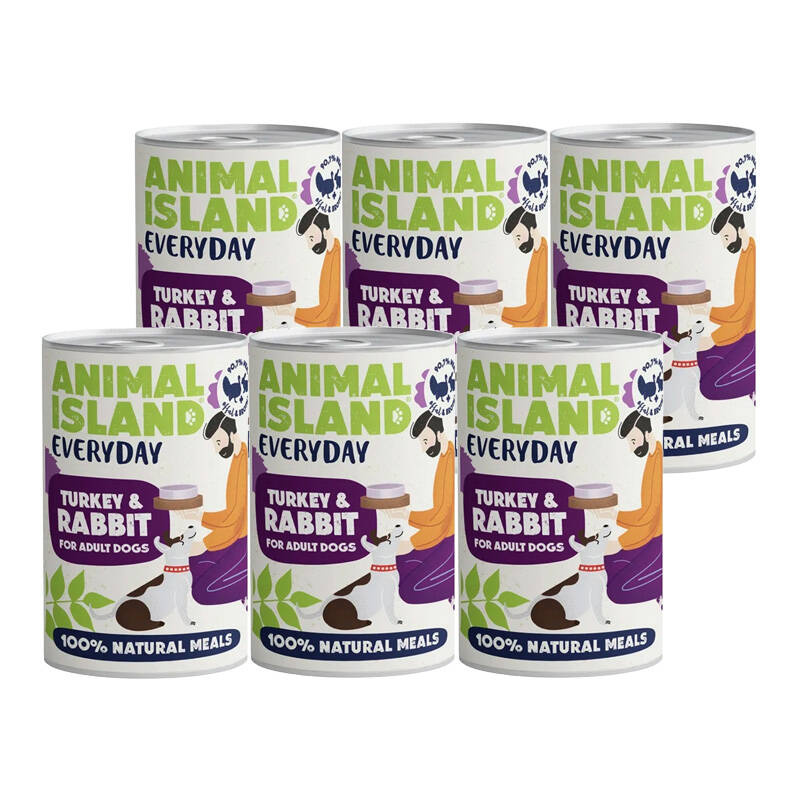 Animal Island Everyday indyk, królik 400 g × 6