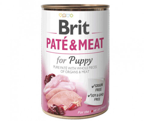 Brit Pate & Meat indyk, kurczak puppy 400 g