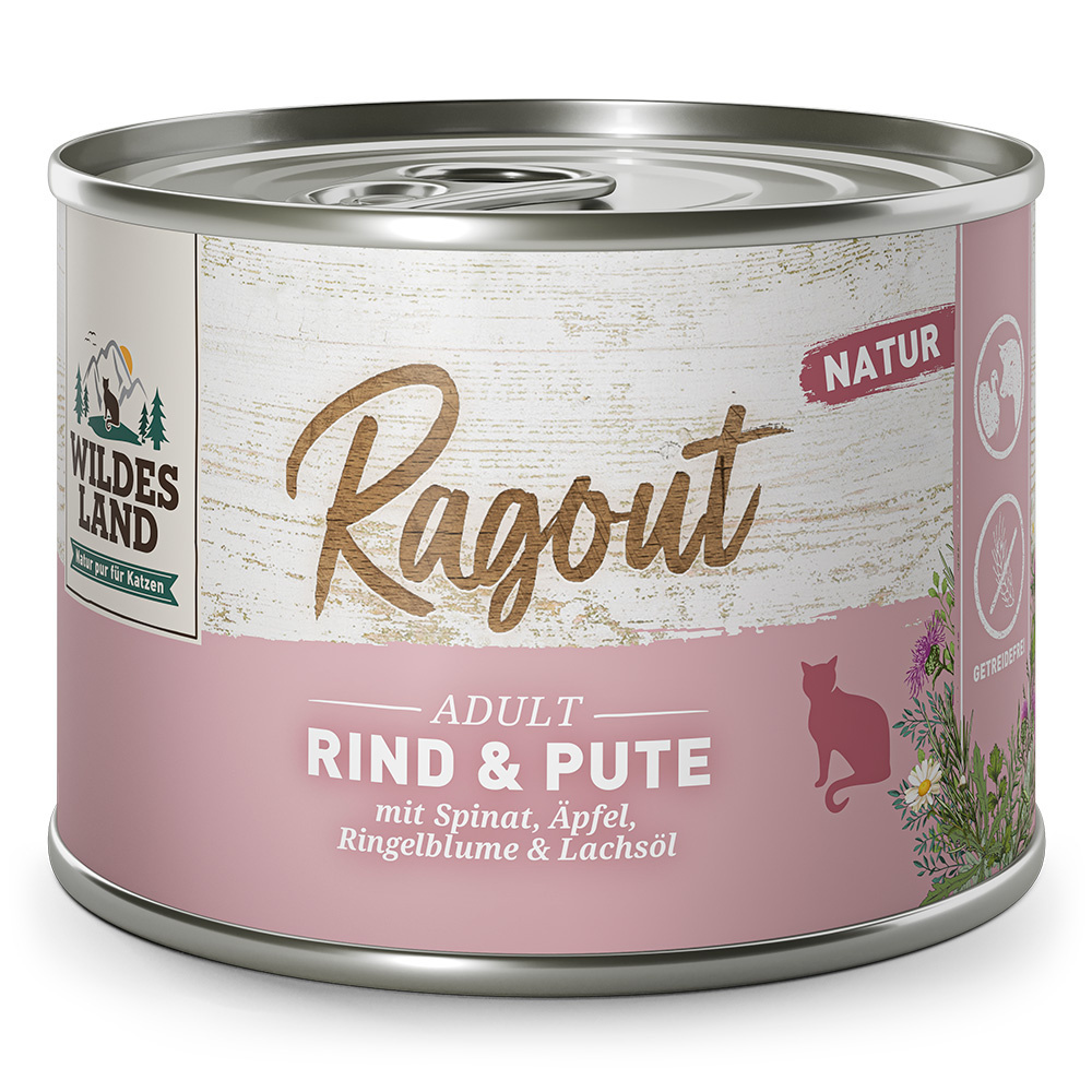 Wildes Land Ragout indyk, wołowina w sosie adult 180 g