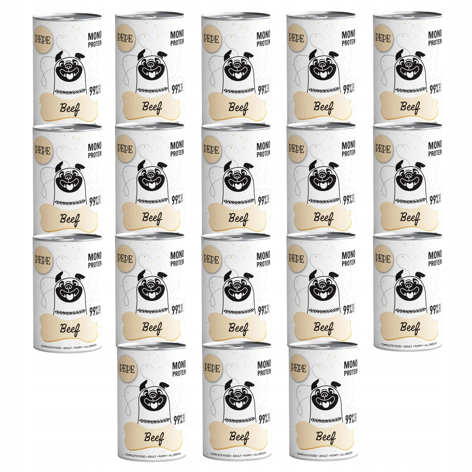 Paka Zwierzaka PEPE wołowina adult 400 g × 18