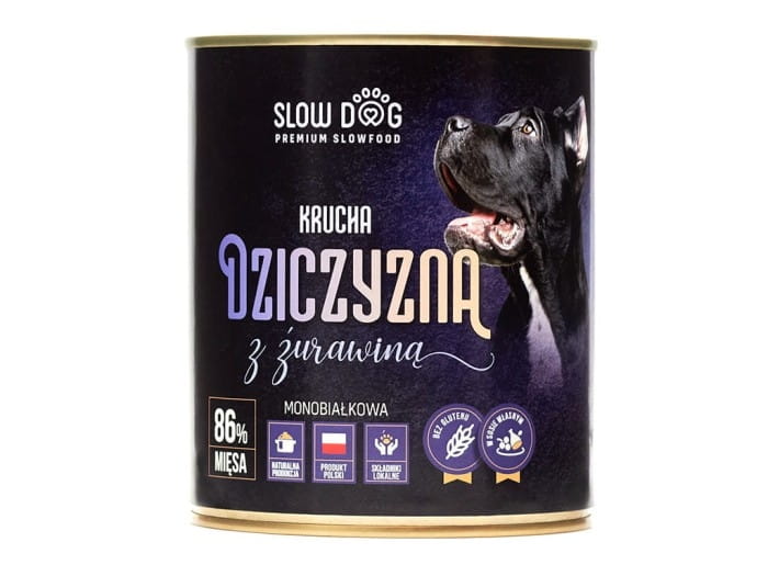 Slow Dog dziczyzna z żurawiną 850 g