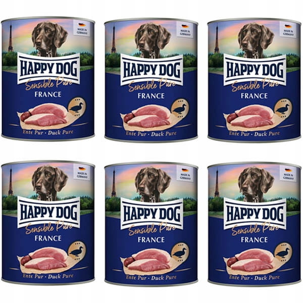 Happy Dog Sensible Pure kaczka 800 g × 6