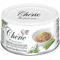 Cherie Skin & Coat tuńczyk z zieloną fasolką w sosie 80 g