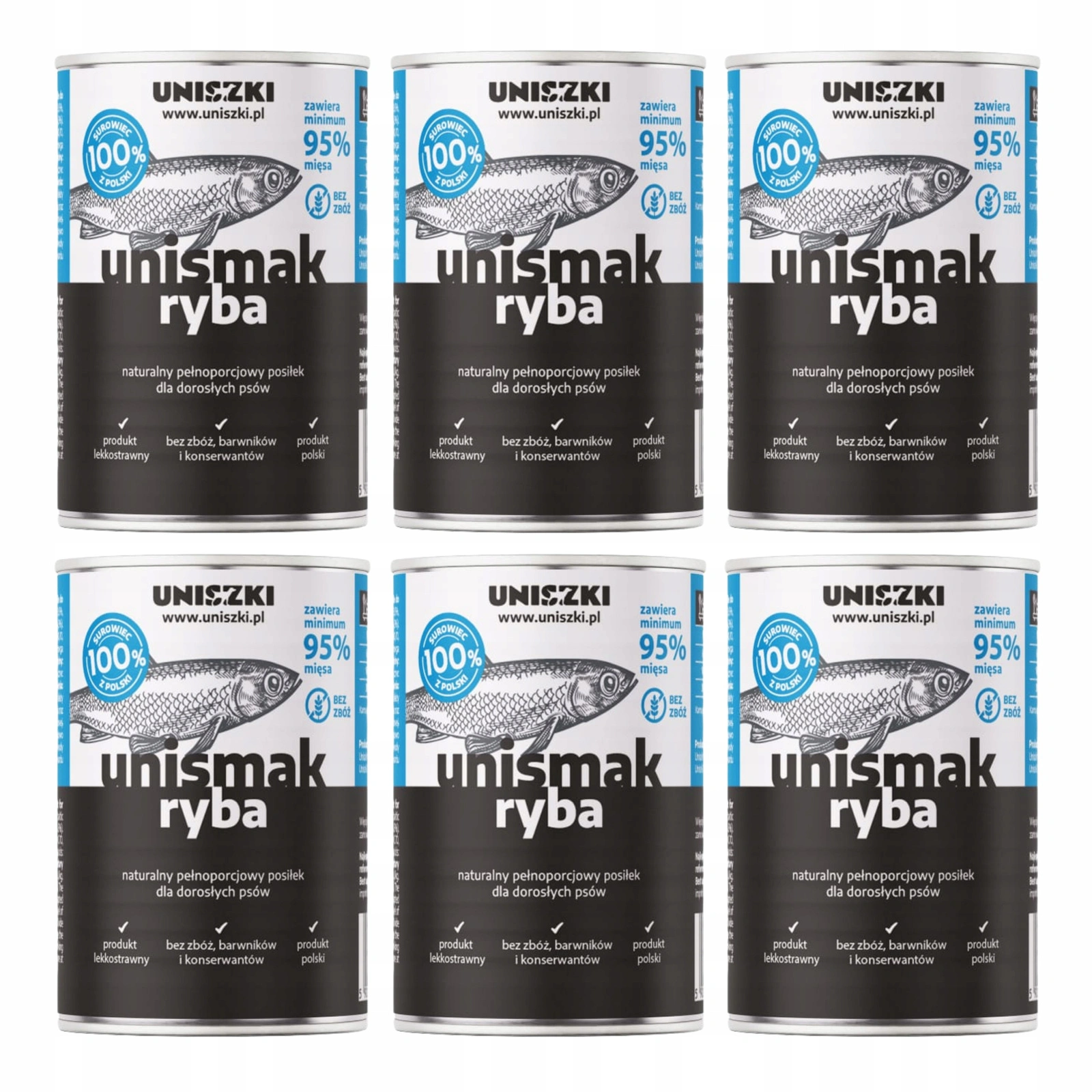 Uniszki Unismak ryba adult 400 g × 6
