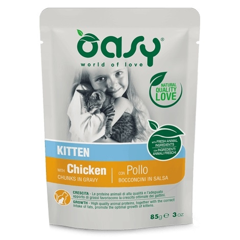 Oasy Lifestage kurczak w sosie kitten 85 g