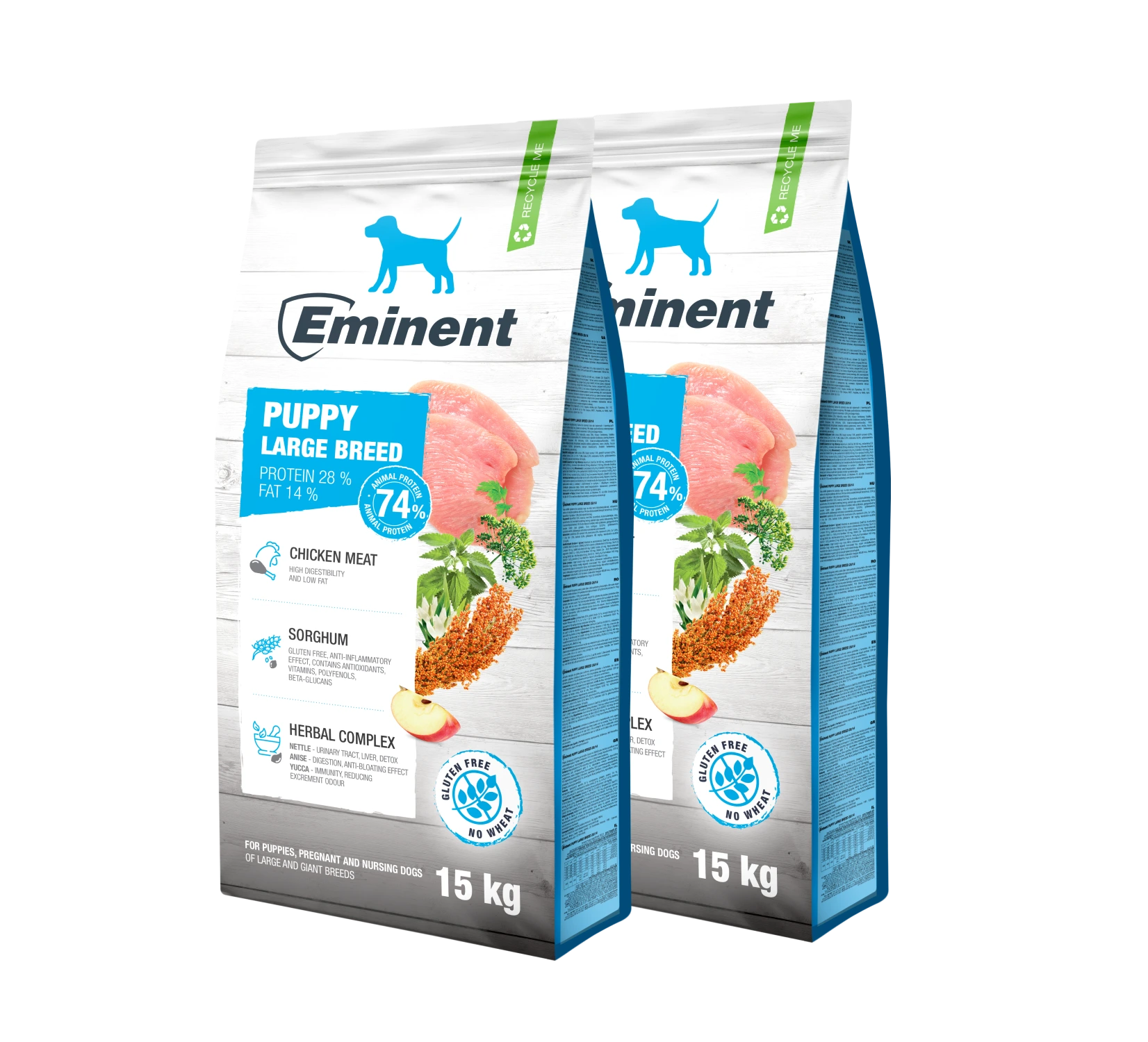 Eminent High Premium puppy duże rasy 15 kg × 2