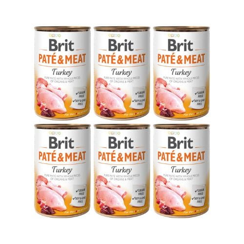 Brit Pate & Meat indyk 400 g × 6