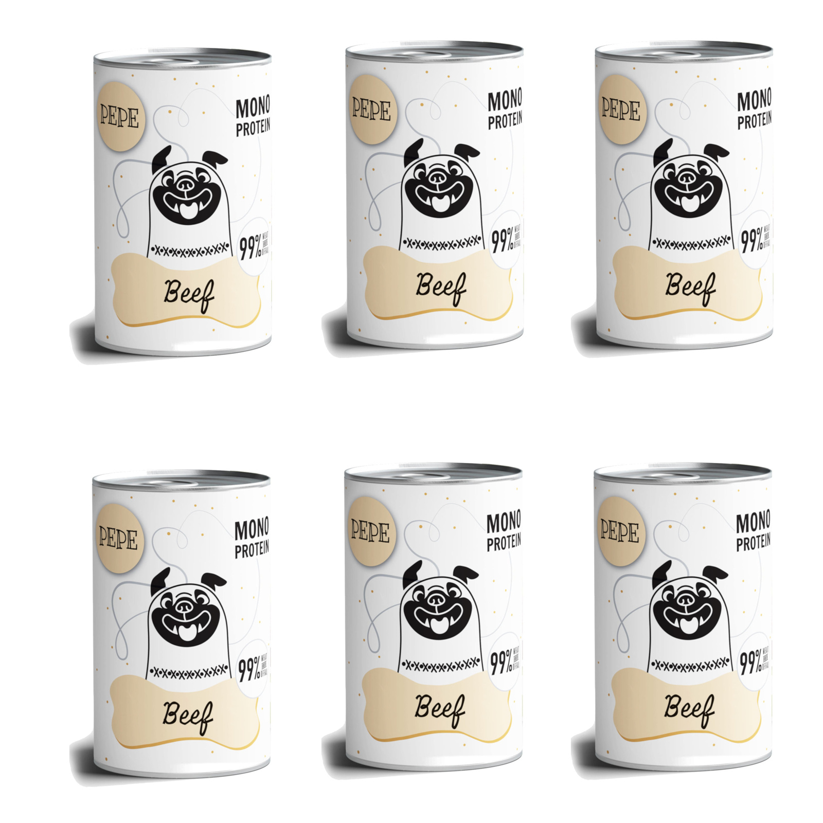 Paka Zwierzaka Pepe wołowina 400 g × 6