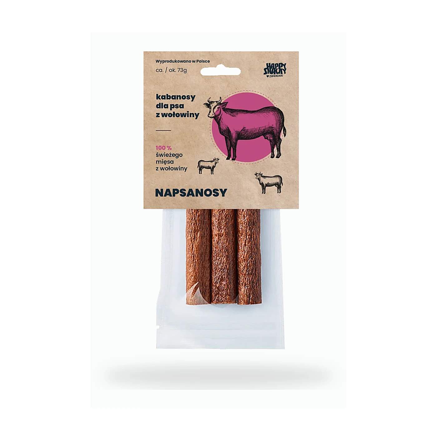 Trzy Psy Napsanosy wołowina 24 g × 3