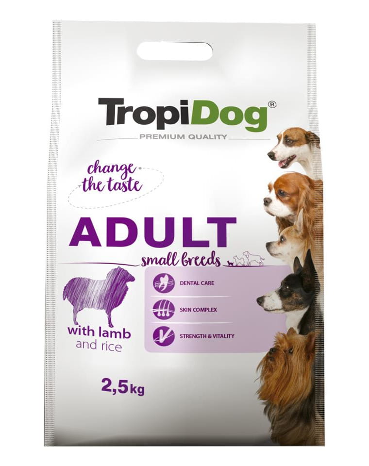 Tropidog Premium jagnięcina adult małe rasy 2,5 kg