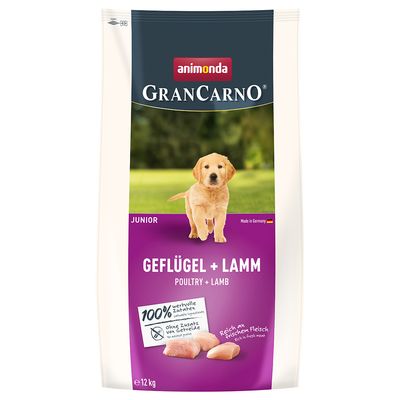Animonda GranCarno drób, jagnięcina junior 12 kg × 2