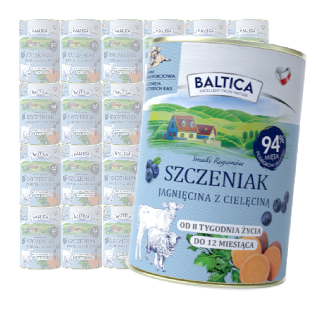 Baltica cielęcina, jagnięcina puppy 400 g × 24