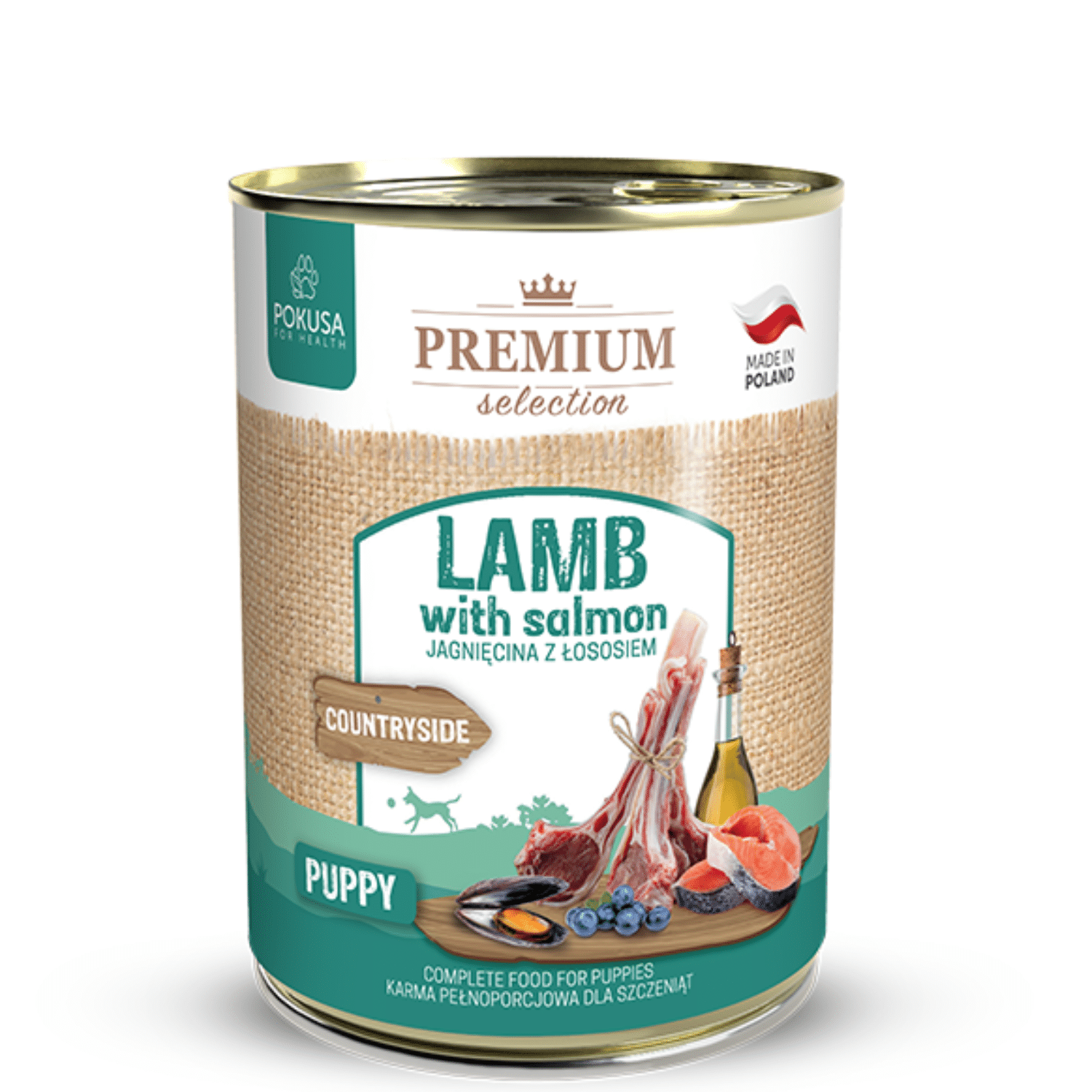Pokusa Premium Selection jagnięcina, łosoś puppy 400 g