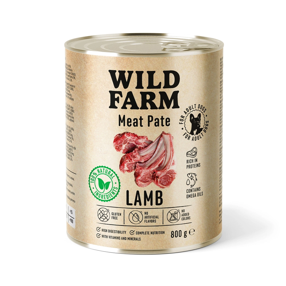 Wild Farm Pate jagnięcina adult 800 g