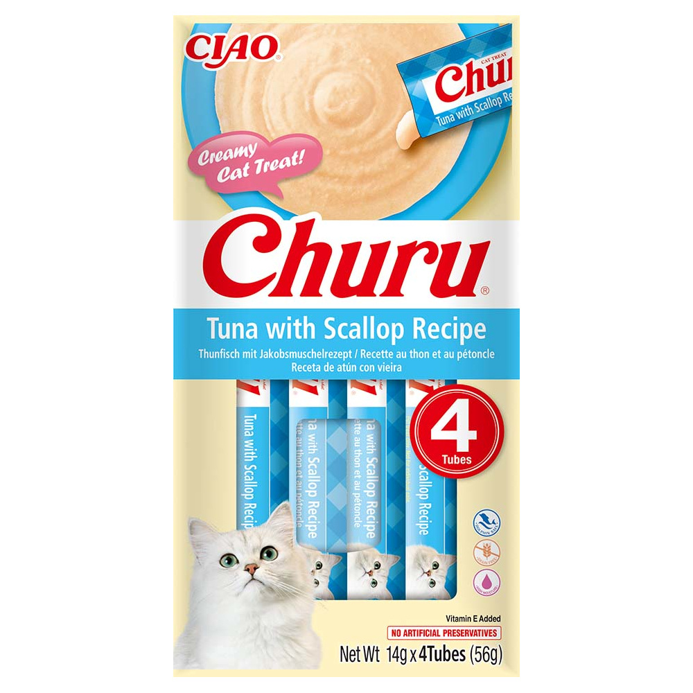 Inaba Churu przegrzebki, tuńczyk pasztet 14 g × 4