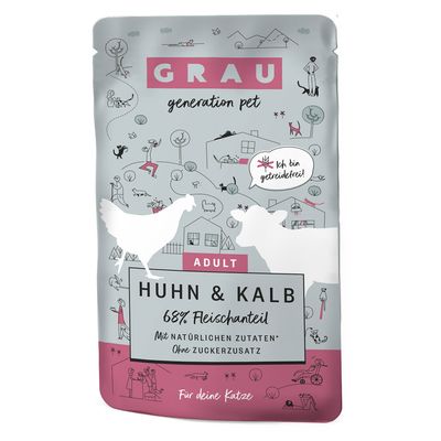 GRAU cielęcina, kurczak adult 125 g × 16
