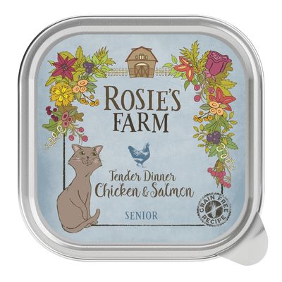 Rosie's Farm kurczak, łosoś senior 100 g × 32