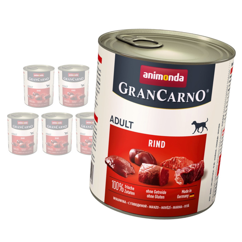 Animonda GranCarno wołowina z żwaczami i nerkami adult 800 g × 6