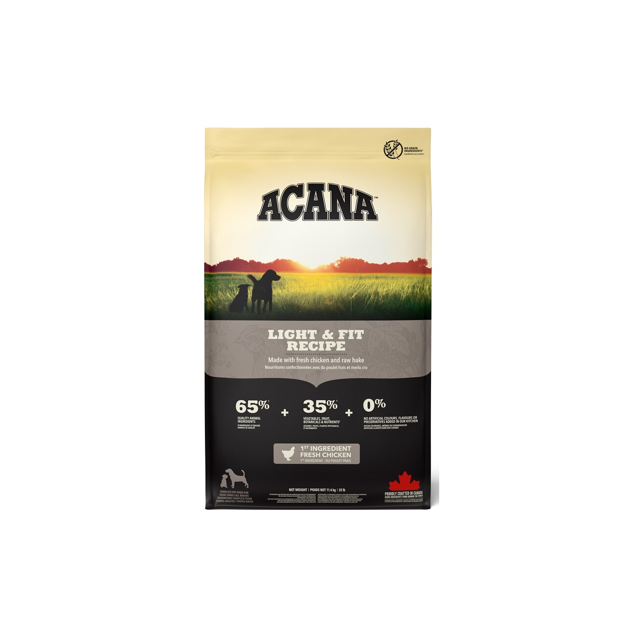 Acana Light & Fit flądra, indyk, kurczak, śledź 11,4 kg