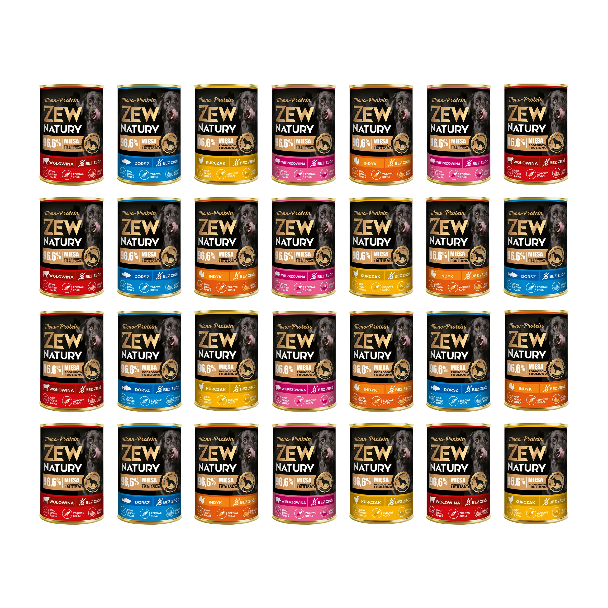 Zew Natury dorsz, indyk, kurczak, wieprzowina, wołowina 400 g × 30