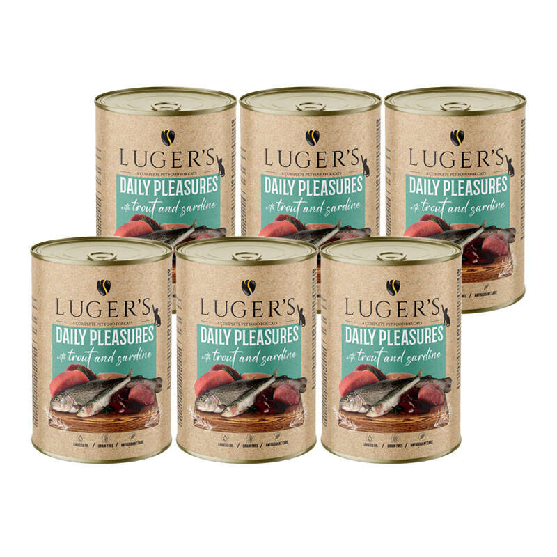 Luger's Daily Pleasures pstrąg, sardynka 400 g × 6
