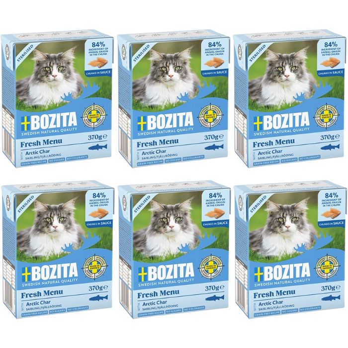 Bozita Fresh Menu Sterilised pstrąg w sosie adult 370 g × 6