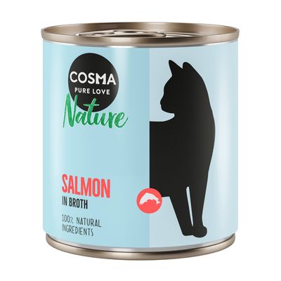 Cosma Nature Indoor łosoś w bulionie 280 g × 12