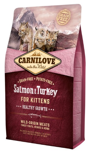 Carnilove into the Wild łosoś, indyk kitten 2 kg