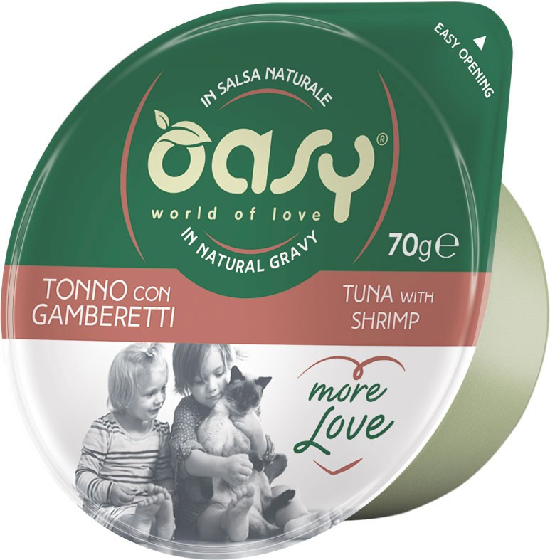 Oasy More Love Digestive Sensitive krewetki, tuńczyk w sosie adult 70 g