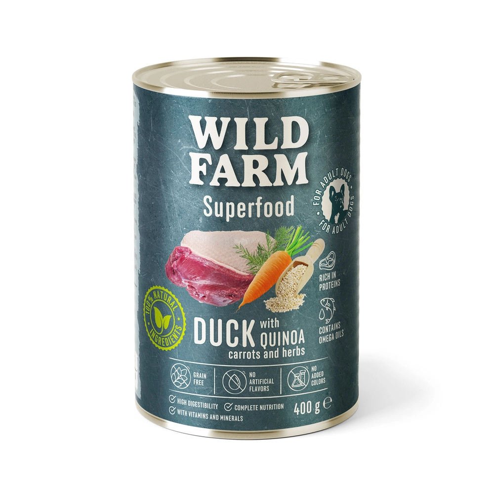 Wild Farm Superfood kaczka adult 400 g