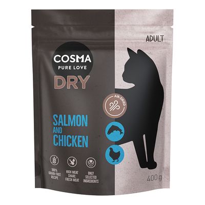 Cosma Air-Dried Indoor kurczak, łosoś adult 400 g