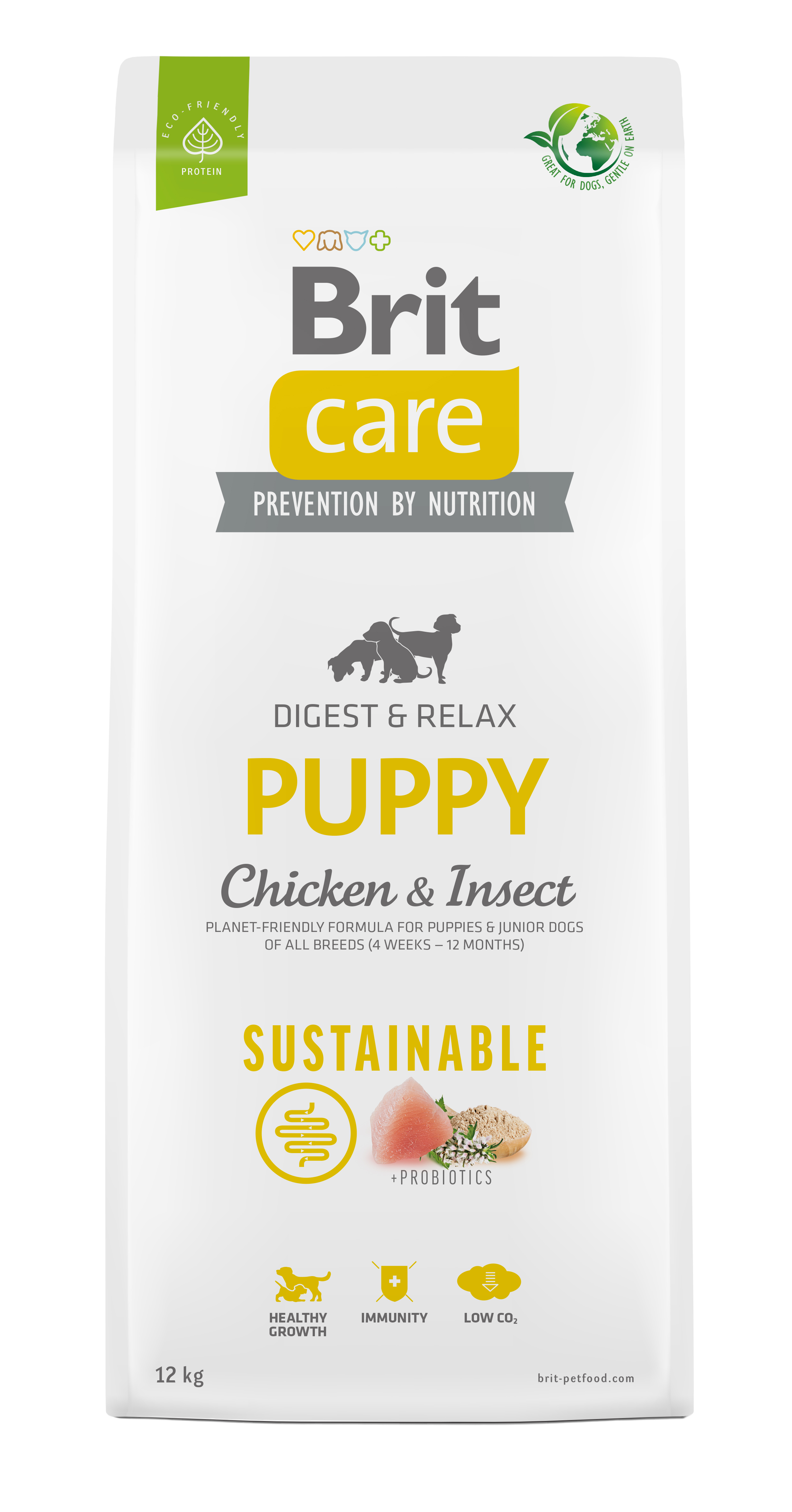 Brit Care kurczak, owady puppy 12 kg × 2