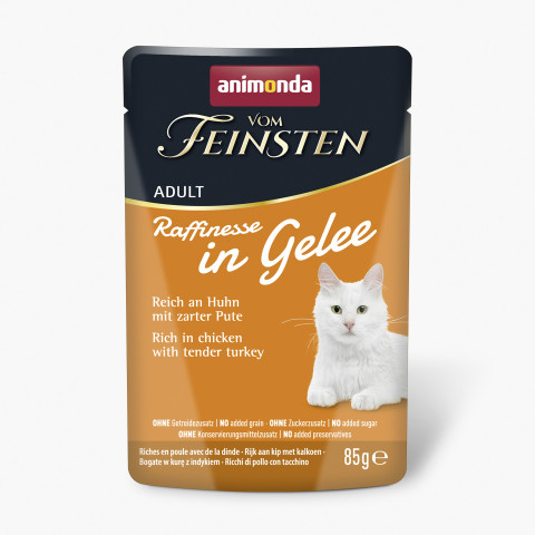 Animonda Vom Feinsten indyk, kurczak w galaretce adult 85 g